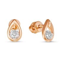 Серьги из красного золота с бриллиантом V41981510000