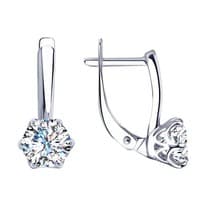 Серьги из серебра со Swarovski Zirconia