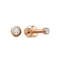 Серьги из красного золота с бриллиантом V41101510000