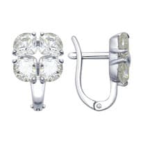 Серьги из серебра со Swarovski Zirconia