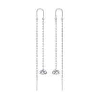 Серьги из серебра со Swarovski Zirconia