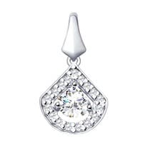 Подвеска из серебра со Swarovski Zirconia