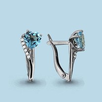 Серьги, серебро, артикул LV4412405А