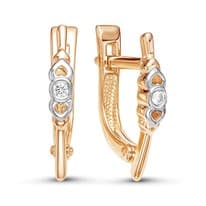 Серьги из красного золота с бриллиантом V22421510000