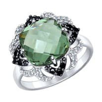 Кольцо из серебра с миксом камней