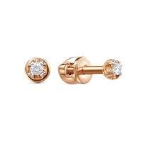 Серьги из красного золота с бриллиантом V40931510000