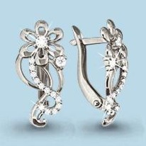 Серьги из серебра, артикул LV41315А