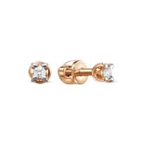 Серьги из красного золота с бриллиантом V41031510000
