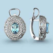 Серьги, артикул LV4444002А, серебро