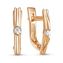 Серьги из красного золота с бриллиантом V23331510000