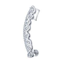 Серебряный кафф с фианитами