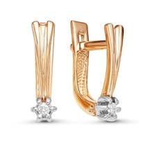 Серьги из красного золота с бриллиантом V22351510000