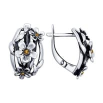 Серьги из чернёного серебра
