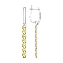 Серьги из золочёного серебра