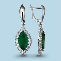 Серьги из серебра, артикул LV4443709А