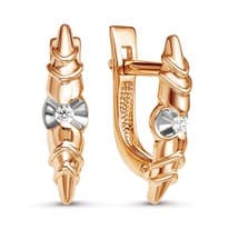 Серьги из красного золота с бриллиантом V23341510000