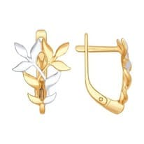 Серьги из золочёного серебра