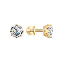 Серьги из серебра со Swarovski Zirconia