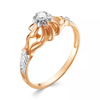 Кольцо V14301510000 из красного золота с бриллиантом