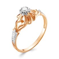 Кольцо из красного золота с бриллиантом V14301510000