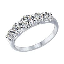 Кольцо из серебра со Swarovski Zirconia
