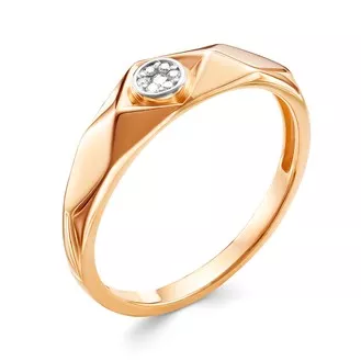 Кольцо V17141514600 из красного золота с бриллиантом