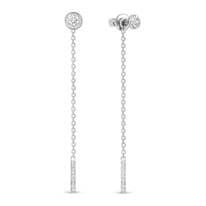 Серьги из белого золота с бриллиантом V42532510100