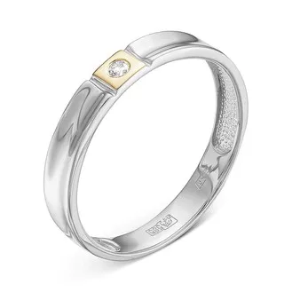 Кольцо V70032530000_OB из белого золота с бриллиантом