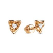 Серьги из красного золота с бриллиантом V48071510000