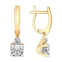 Серьги из серебра со Swarovski Zirconia