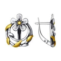 Серьги из чернёного серебра
