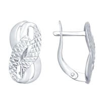 Серьги из серебра с алмазной гранью