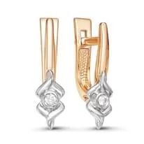 Серьги из красного золота с бриллиантом V22361510000