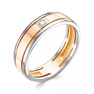 Кольцо помолвочное V70481510000_PM из красного золота с бриллиантом