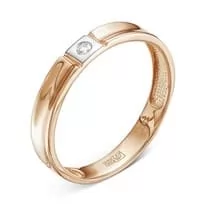 Кольцо помолвочное из красного золота с бриллиантом V70031510000_PM