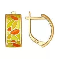 Серьги из серебра с эмалью