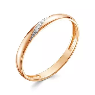 Кольцо помолвочное V70331510100_PM из красного золота с бриллиантом