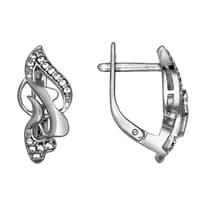 Серьги из серебра с фианитами