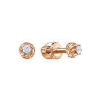 Серьги из красного золота с бриллиантом V41151510000