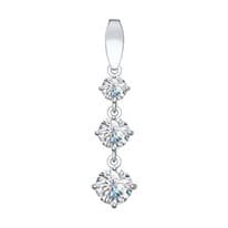 Подвеска из серебра со Swarovski Zirconia