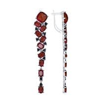 Серьги из серебра с кристаллами Swarovski и фианитами