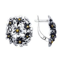 Серьги из чернёного серебра