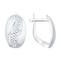 Серьги из серебра с алмазной гранью