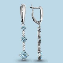 Серьги, серебро, артикул LV4410805А
