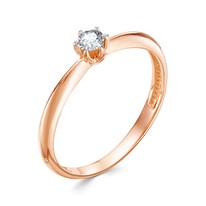 Кольцо из красного золота с бриллиантом V10411510000