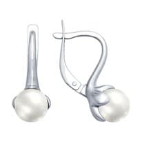 Серьги из серебра с жемчугом