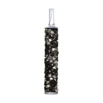 Подвеска из серебра с чёрными кристаллами Swarovski