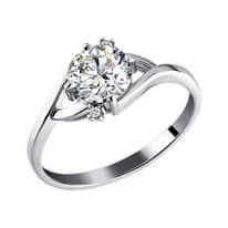 Серебряное кольцо с фианитом