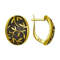 Серьги из золочёного серебра