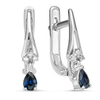 Серьги из белого золота с сапфиром V21592510300